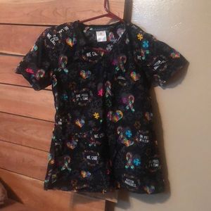 Cherokee Autism Awareness Scrub Top